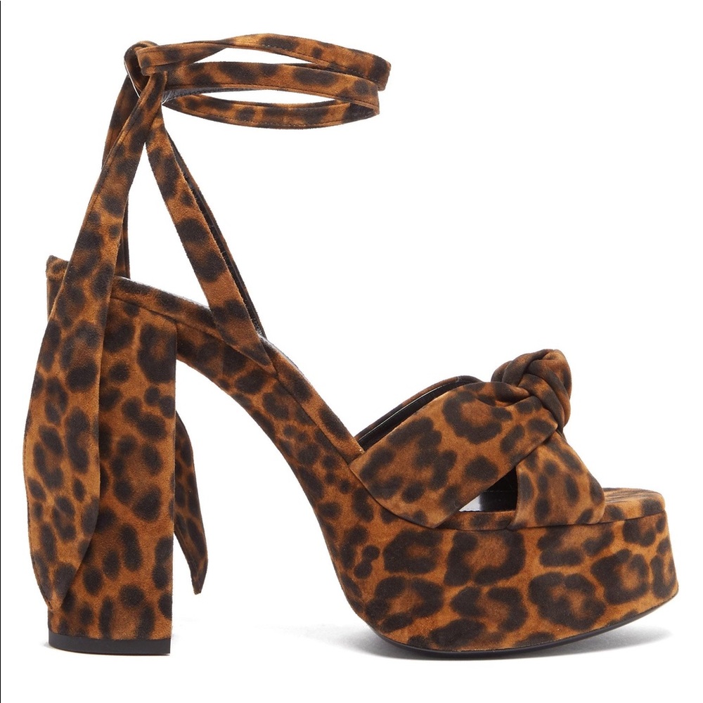 Saint Laurent Leopard Platforms